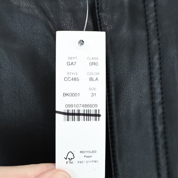 J.Crew Women's High Rise Bootcut Faux Leather Black Pant Size 31 NWT - Picture 5 of 8